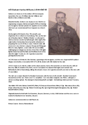 A preview of a PDF biography for Williams, Graham Harries